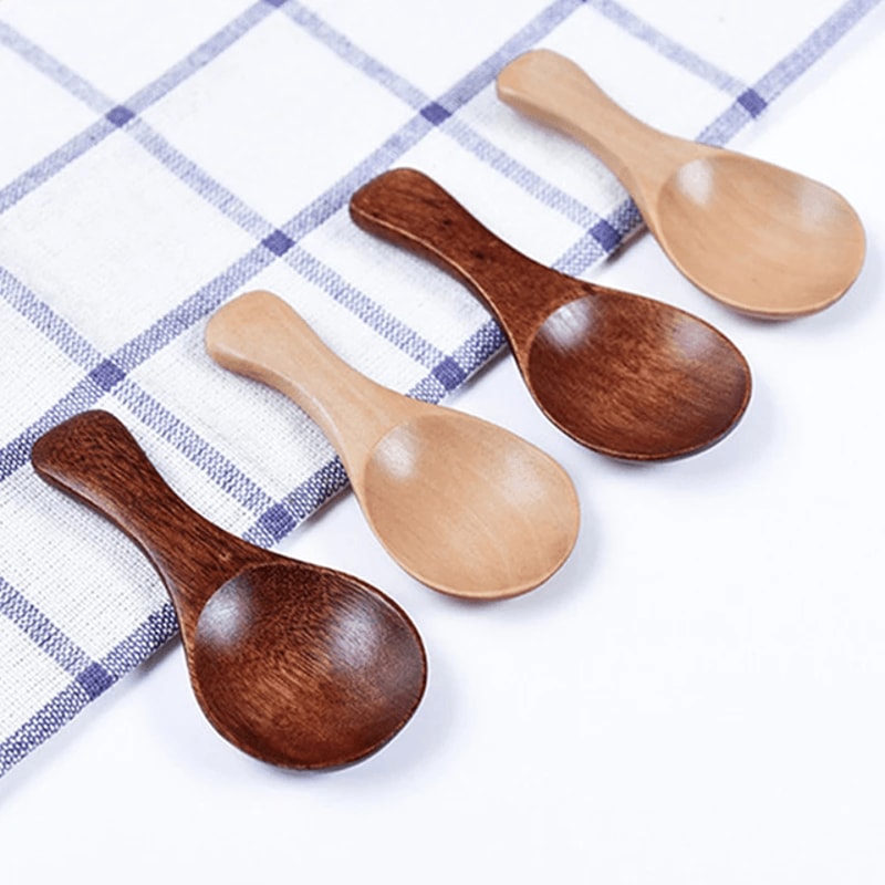 Mini Wooden Spoons Set For Spices Sugar Tea And Coffee 5
