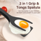 2 In 1 Flip Spatula Tongs For Eggs Pancakes And Non Stick Cooking 0