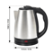 2L Stainless Steel Electric Kettle For Tea Coffee And Hot Water Boiling 3