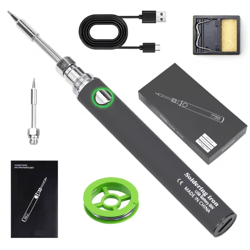 rechargeable cordless soldering iron pen with adjustable temperature – usb powered kit