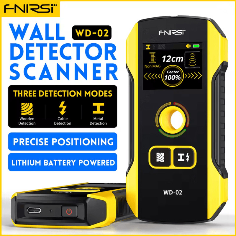 FNIRSI Wall Scanner With Positioning Hole Live Wire Metal And Stud Detector For Accurate Wall Scan 4