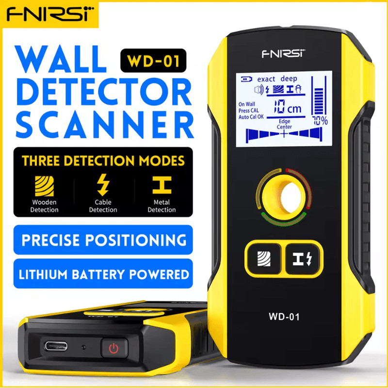FNIRSI Wall Scanner With Positioning Hole Live Wire Metal And Stud Detector For Accurate Wall Scan 3