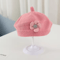 Knitted Baby Beret Hat With Flower Accent Warm Toddler Girl Winter Beanie Cap 7