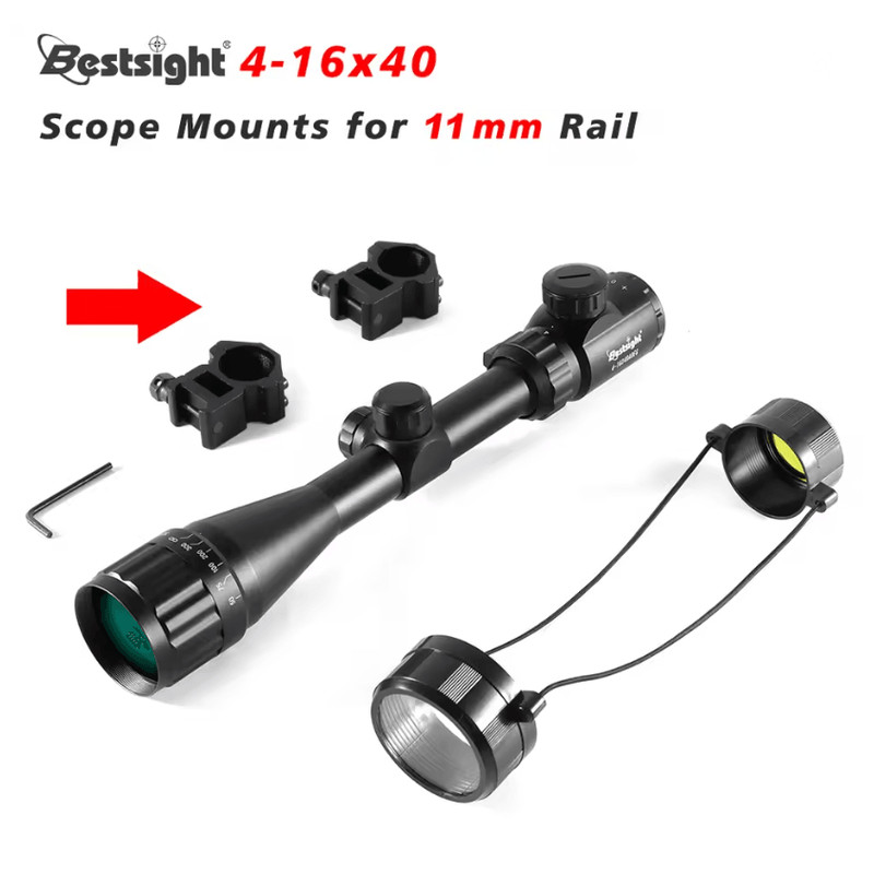 4 16x40 AOE Hunting Rifle Scope With Red Green Illuminated Optics For Airsoft And Sniper Rifles 3