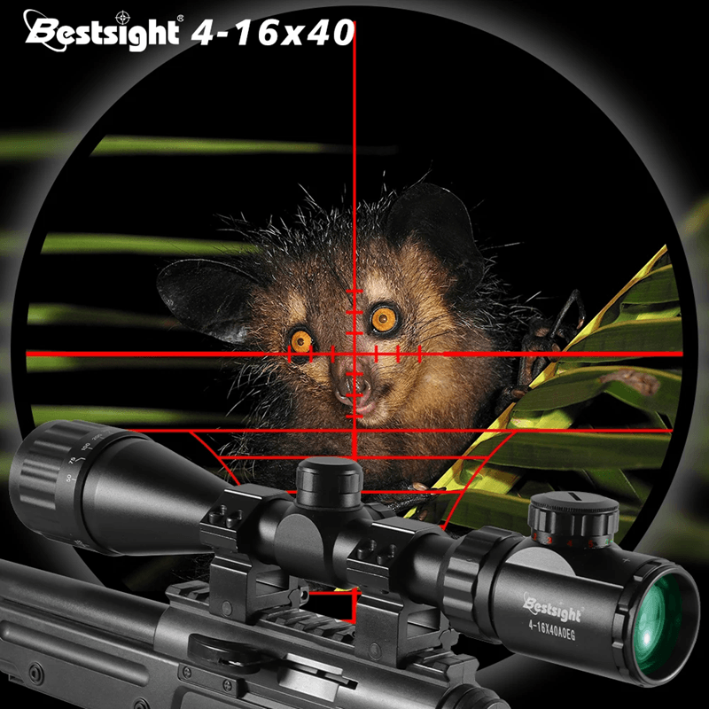 4 16x40 AOE Hunting Rifle Scope With Red Green Illuminated Optics For Airsoft And Sniper Rifles 2