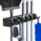 Wall Mounted Mop And Broom Holder Rack With Multi Slot Storage Organizer 0