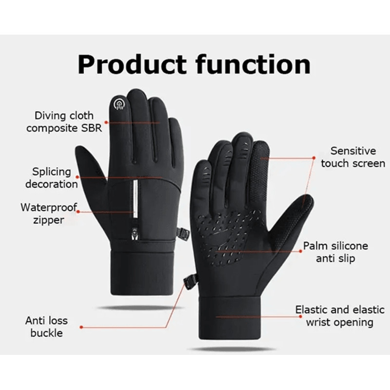 Waterproof Thermal Winter Gloves For Running Cycling And Outdoor Work 1
