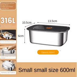 stainless steel leak proof bento lunch box for meal prep and food storage