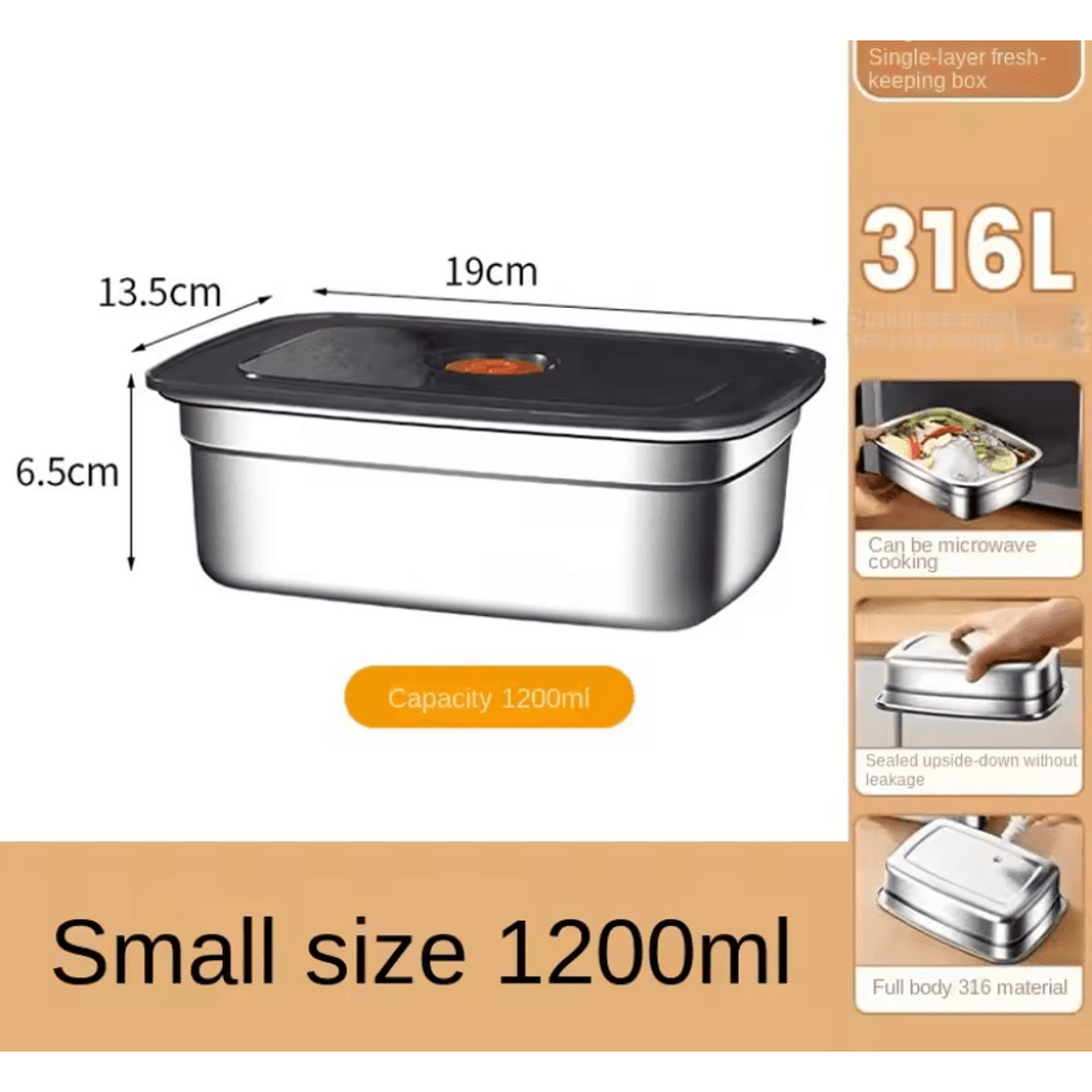 Stainless Steel Leak Proof Bento Lunch Box For Meal Prep And Food Storage 1