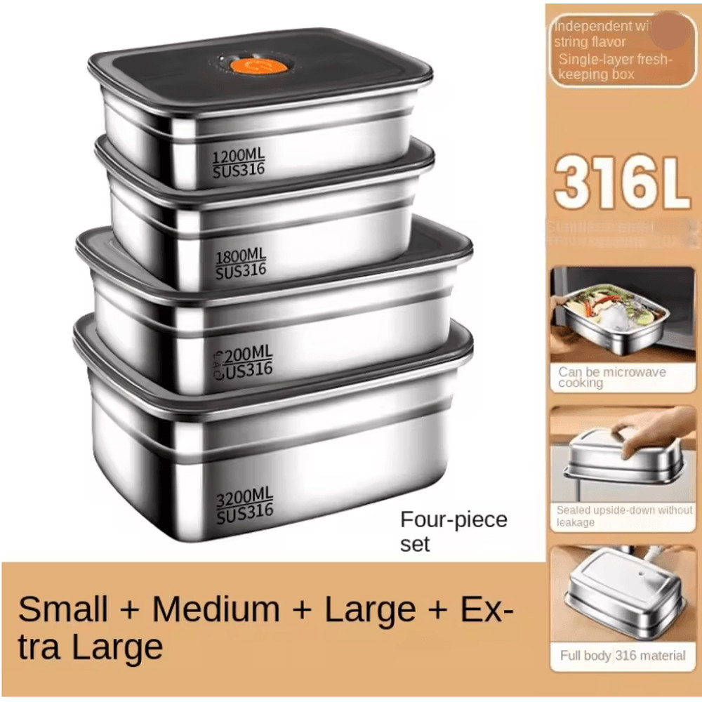Stainless Steel Leak Proof Bento Lunch Box For Meal Prep And Food Storage 5