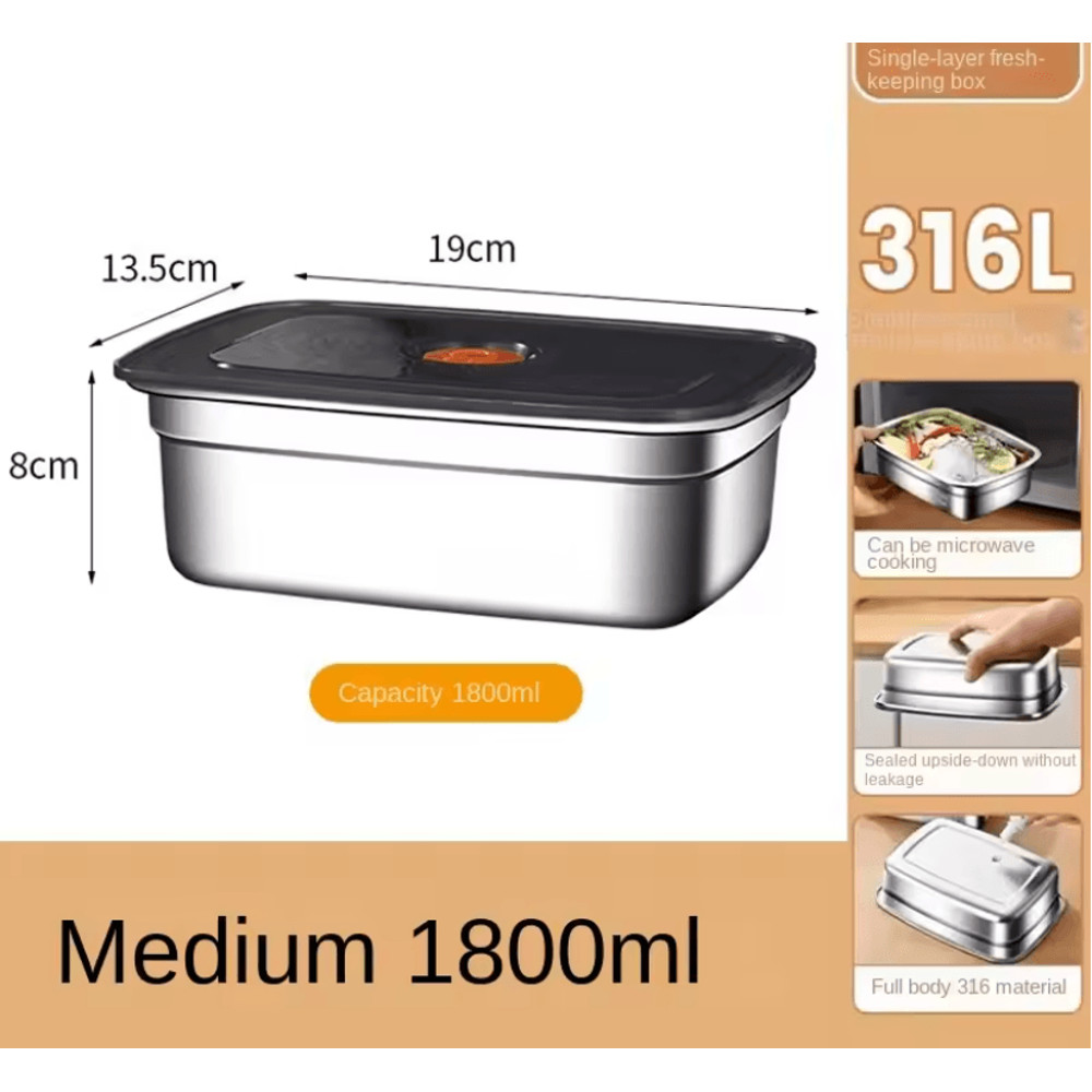 Stainless Steel Leak Proof Bento Lunch Box For Meal Prep And Food Storage 2