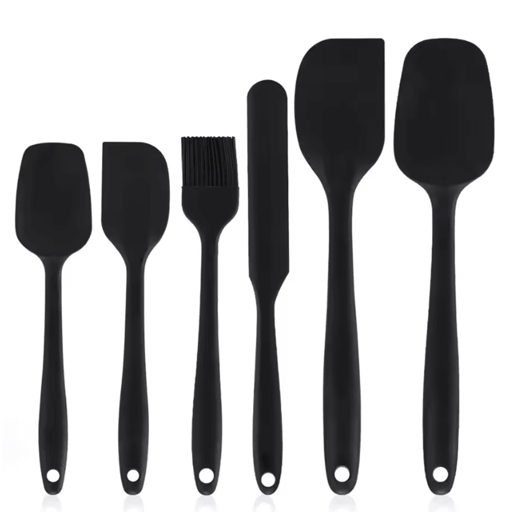 6 Piece Silicone Spatula Set Heat Resistant Non Stick Utensils For Cooking And Baking 7