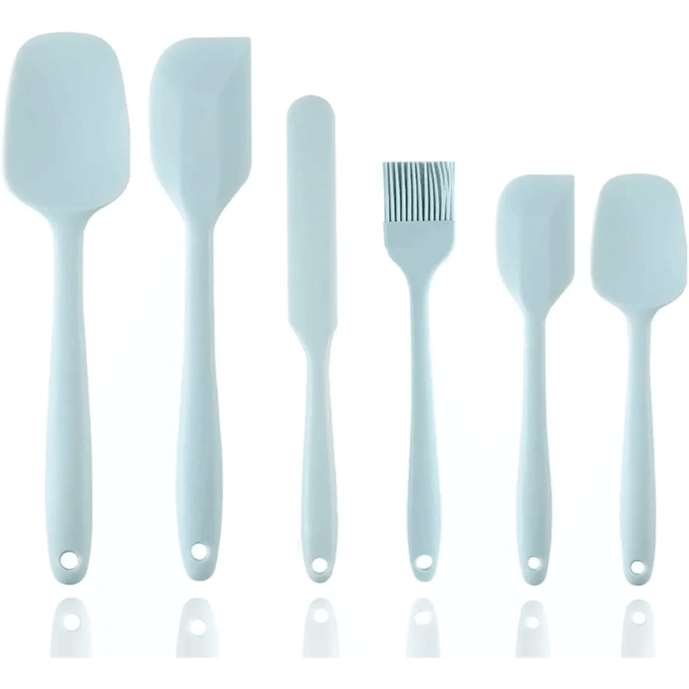 6 Piece Silicone Spatula Set Heat Resistant Non Stick Utensils For Cooking And Baking 5