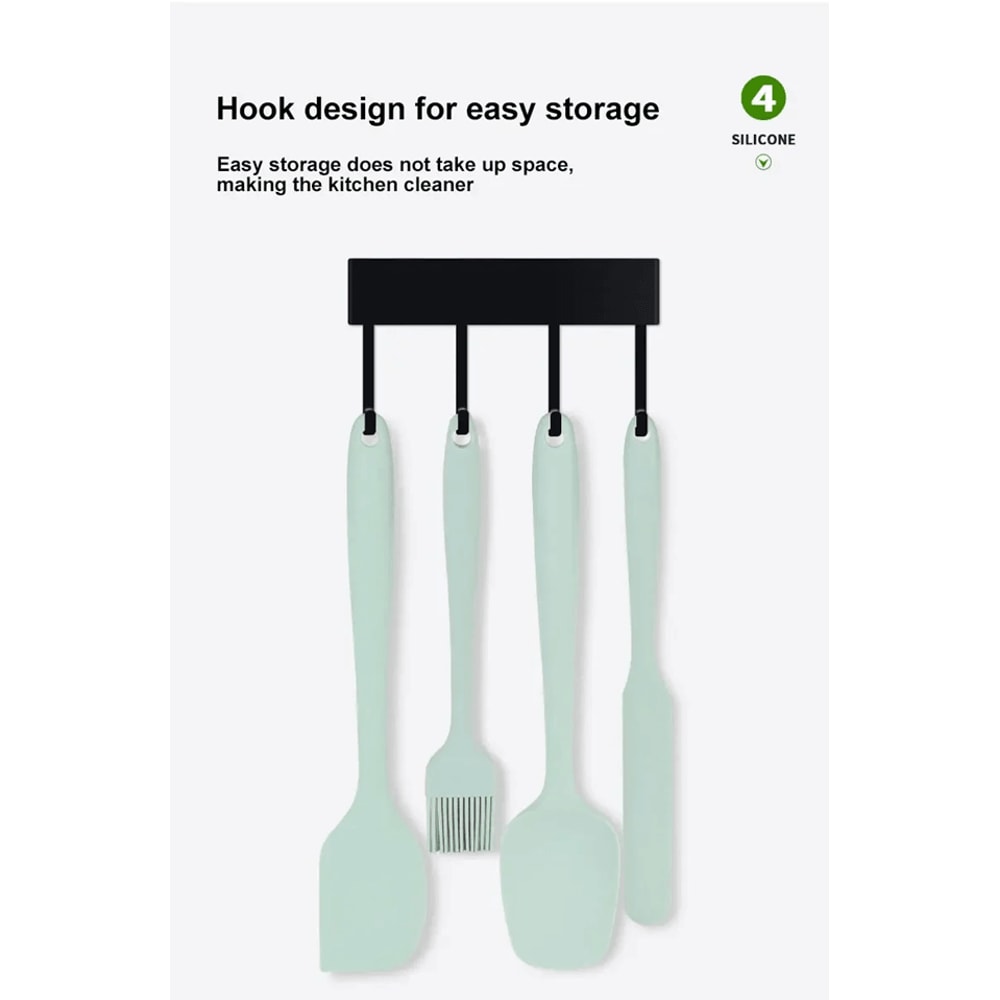 6 Piece Silicone Spatula Set Heat Resistant Non Stick Utensils For Cooking And Baking 4