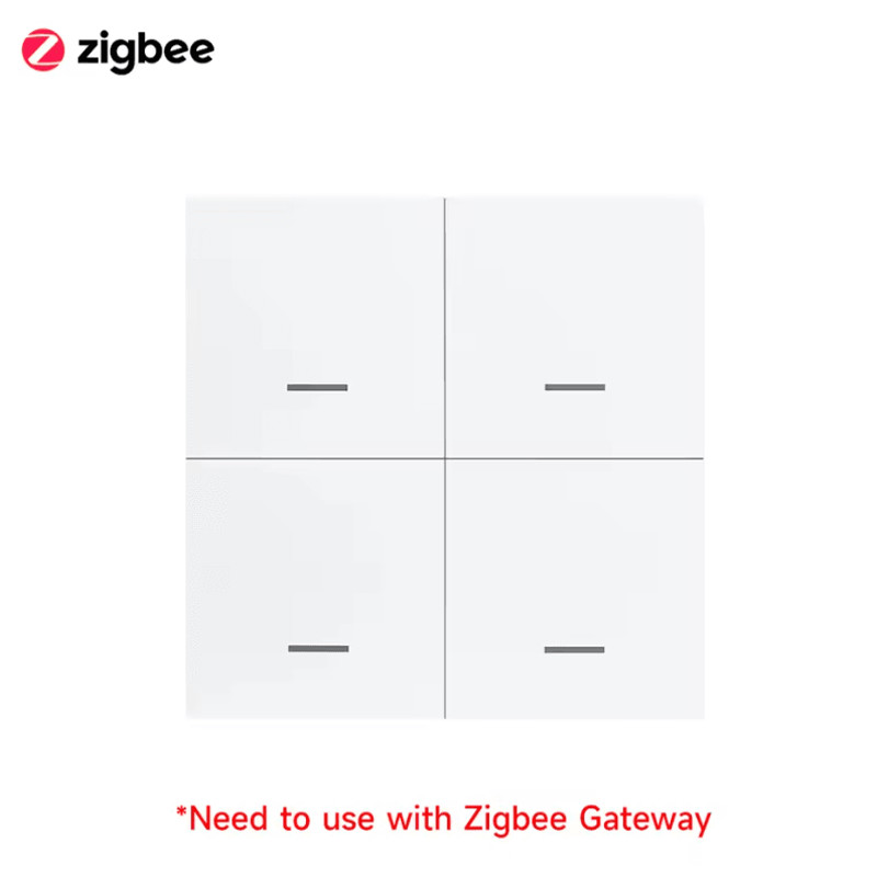 Tuya Zigbee Smart Scene Switch Wireless Battery Powered Wall Button For Home Automation 8