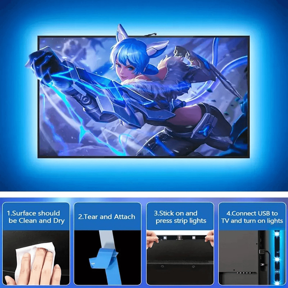 RGBIC LED Strip Light With App Control And Music Sync For TV And Gaming Setup 5