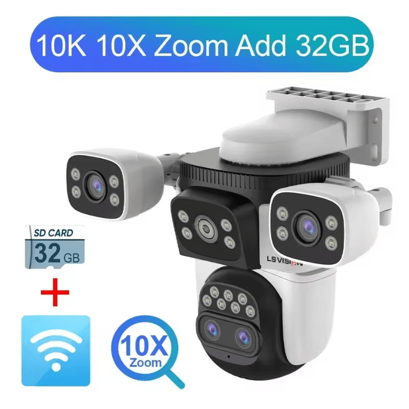 LS VISION 20MP 4Lens Outdoor WiFi PTZ Security Camera With 10X Zoom Smart AutoTracking 7