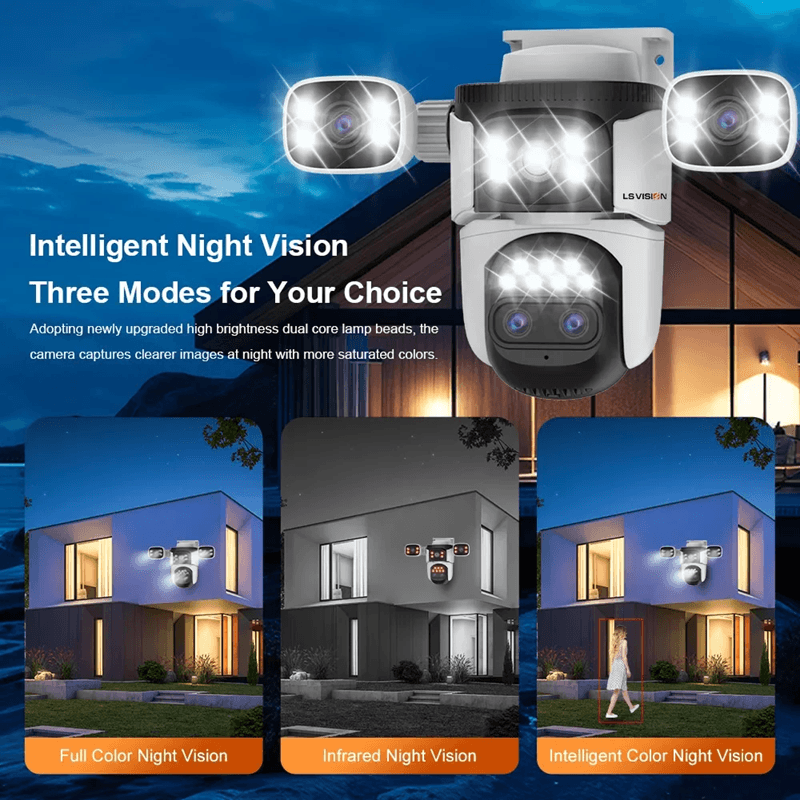 LS VISION 20MP 4Lens Outdoor WiFi PTZ Security Camera With 10X Zoom Smart AutoTracking 4