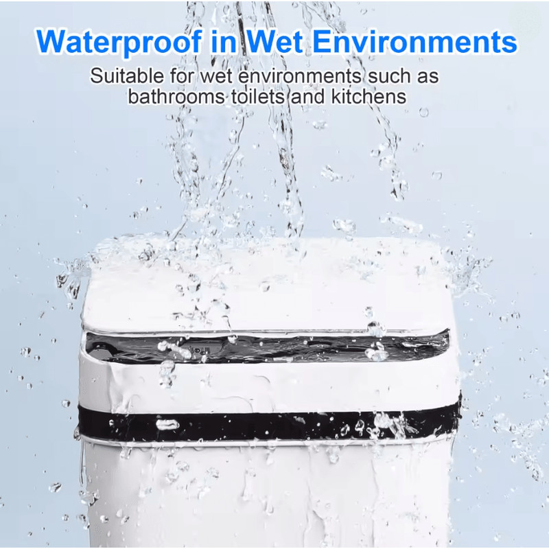 Touchless Slim Sensor Trash Can Set For Bathroom Bedroom Or Office 1