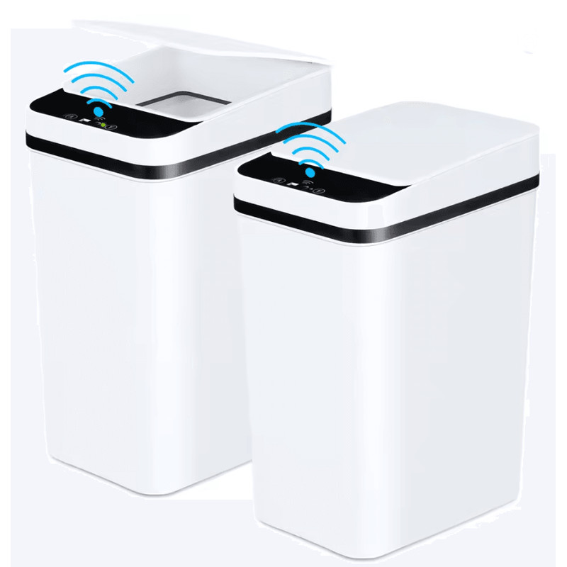 Touchless Slim Sensor Trash Can Set For Bathroom Bedroom Or Office 0