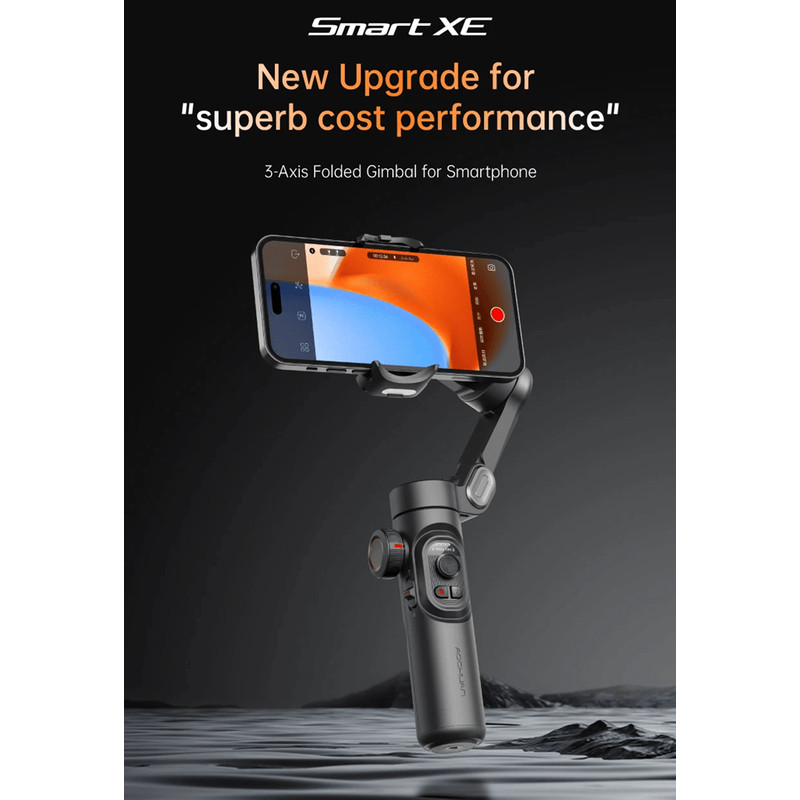 AOCHUAN Smart XE Gimbal Stabilizer For IPhone Android With Fill Light And Face Tracking 0