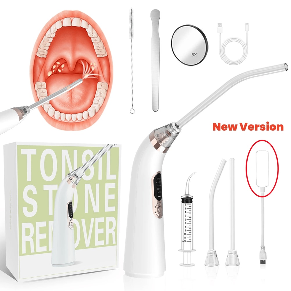 Electronic Tonsil Stone Remover Kit With Suction Modes And Oral Care Tools 0