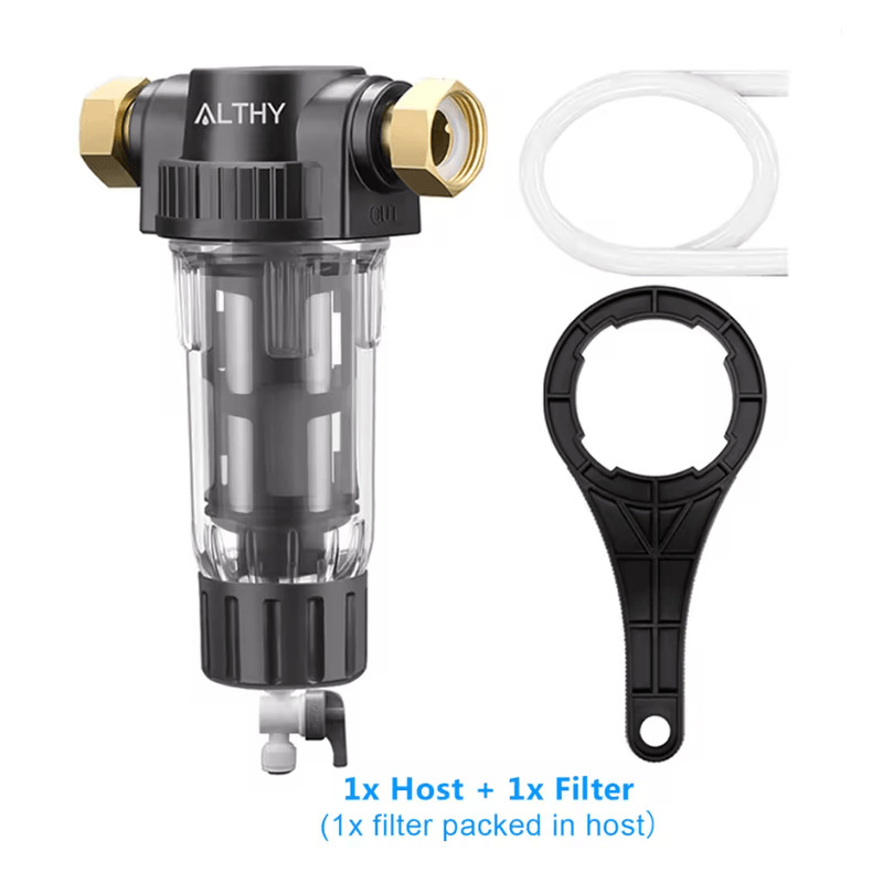 Whole House Spin Down Sediment Water Filter With Stainless Steel Mesh And Backwash System 5