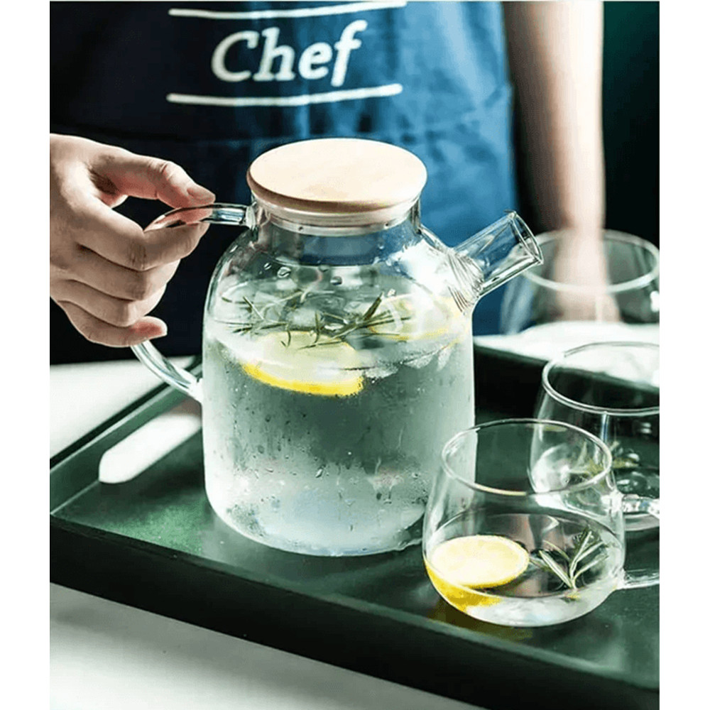 18L Heat Resistant Glass Teapot With Borosilicate Body For Flower And Loose Leaf Tea 2