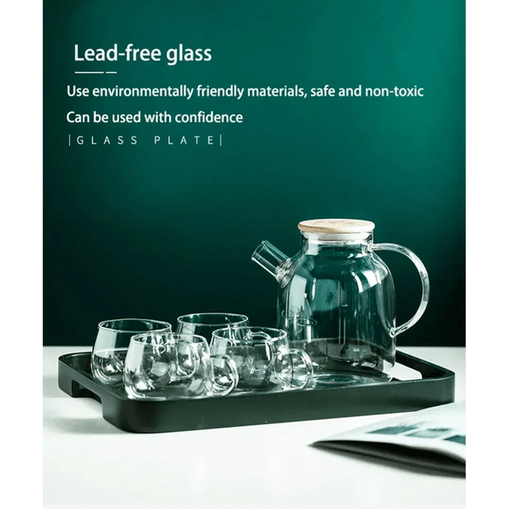 18L Heat Resistant Glass Teapot With Borosilicate Body For Flower And Loose Leaf Tea 3