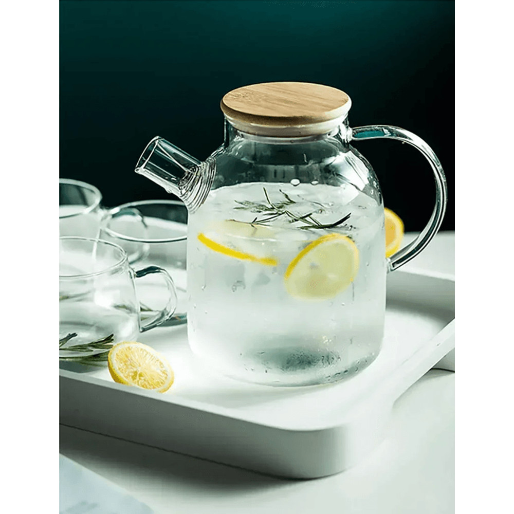 18L Heat Resistant Glass Teapot With Borosilicate Body For Flower And Loose Leaf Tea 4