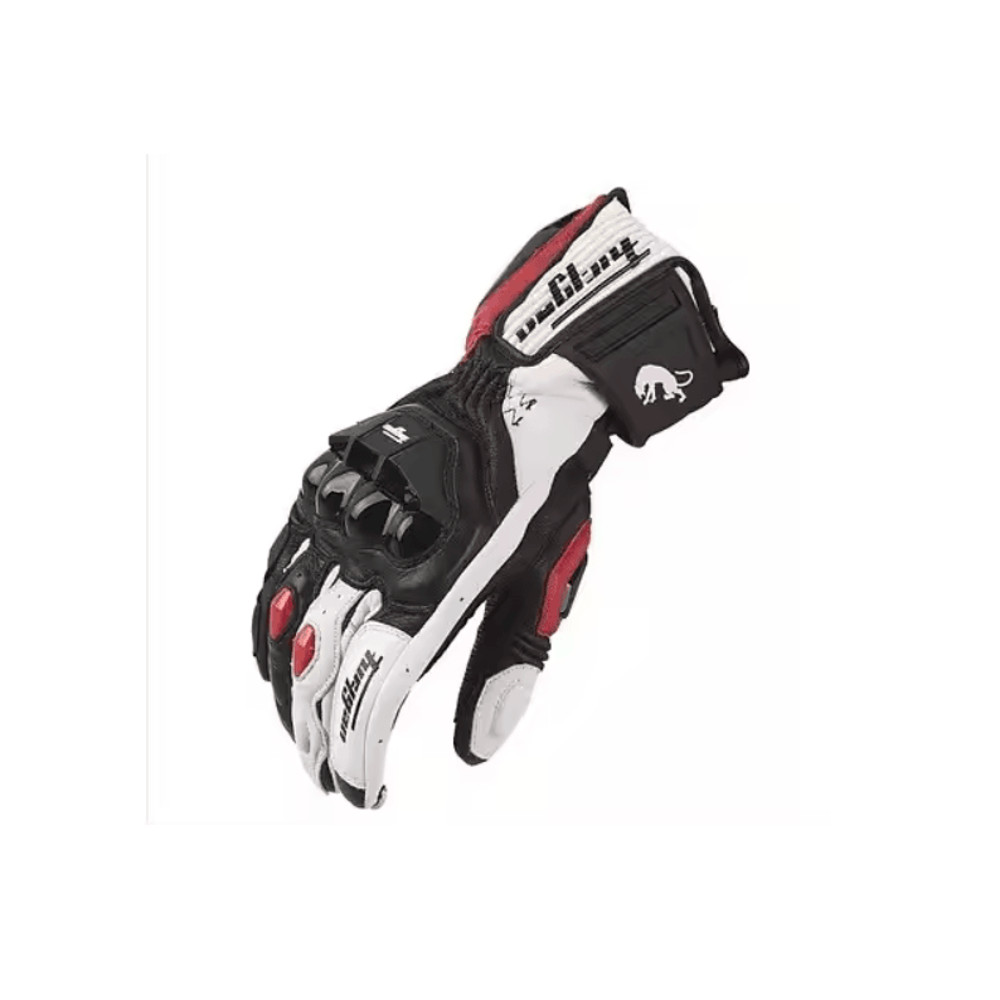 Mens Protective Leather Motorcycle Gloves With Touch Screen Control 5