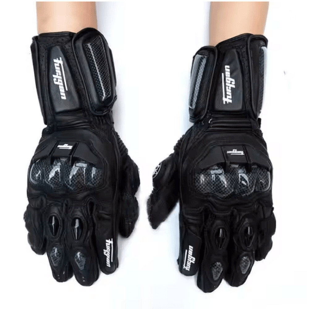 Mens Protective Leather Motorcycle Gloves With Touch Screen Control 2