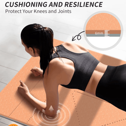 eco friendly non slip yoga mat with carry strap and bag for women