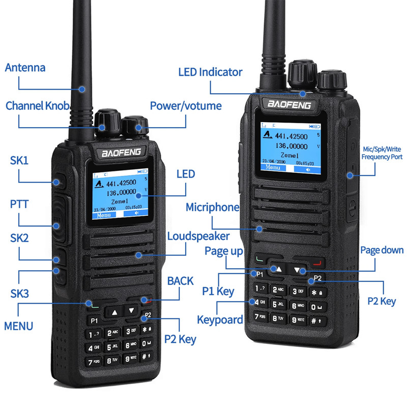 Baofeng Dual Mode Digital Ham Radio With Analog And DMR Tier 1 And 2 Support 2
