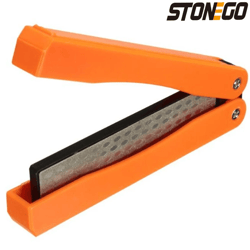portable diamond knife sharpener with folding handle for outdoor use