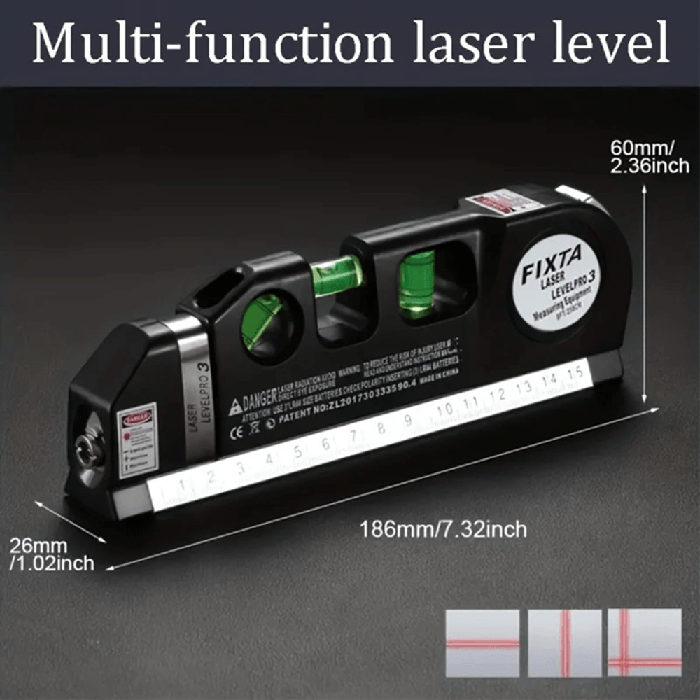 Multipurpose Laser Level Line Tool With Tape Measure And Cross Line For DIY And Home Projects 2