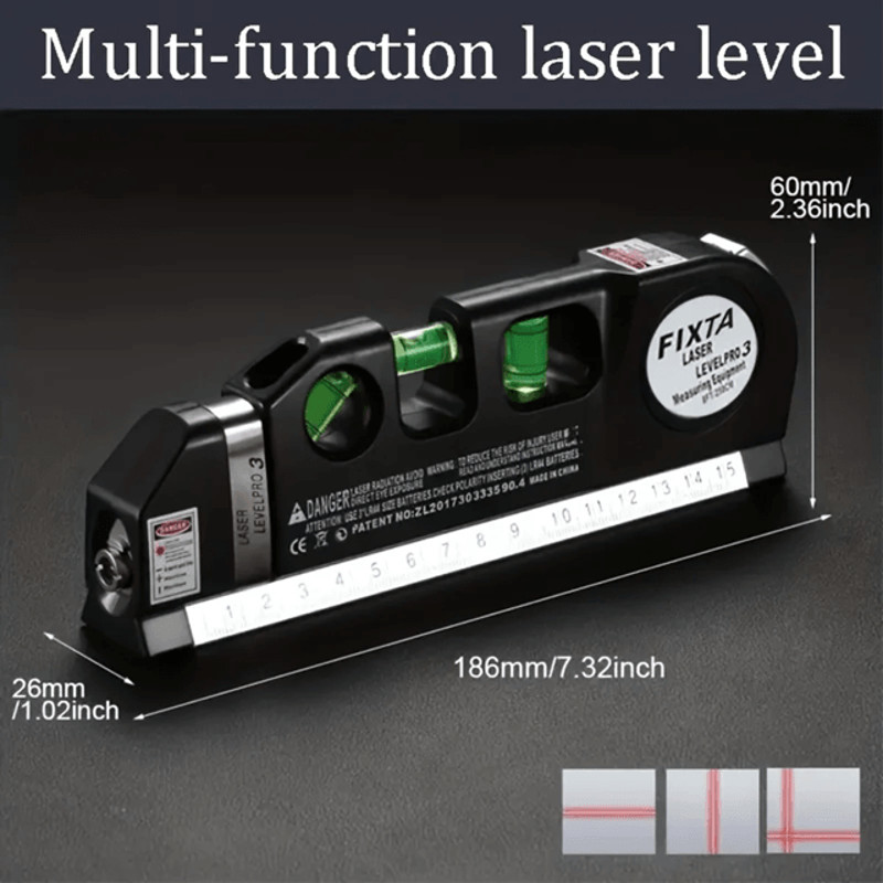 Multipurpose Laser Level Line Tool With Tape Measure And Cross Line For DIY And Home Projects 2