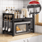 Expandable Microwave Shelf Organizer Adjustable Rust Proof Countertop Storage Rack 0