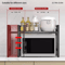 Expandable Microwave Shelf Organizer Adjustable Rust Proof Countertop Storage Rack 3