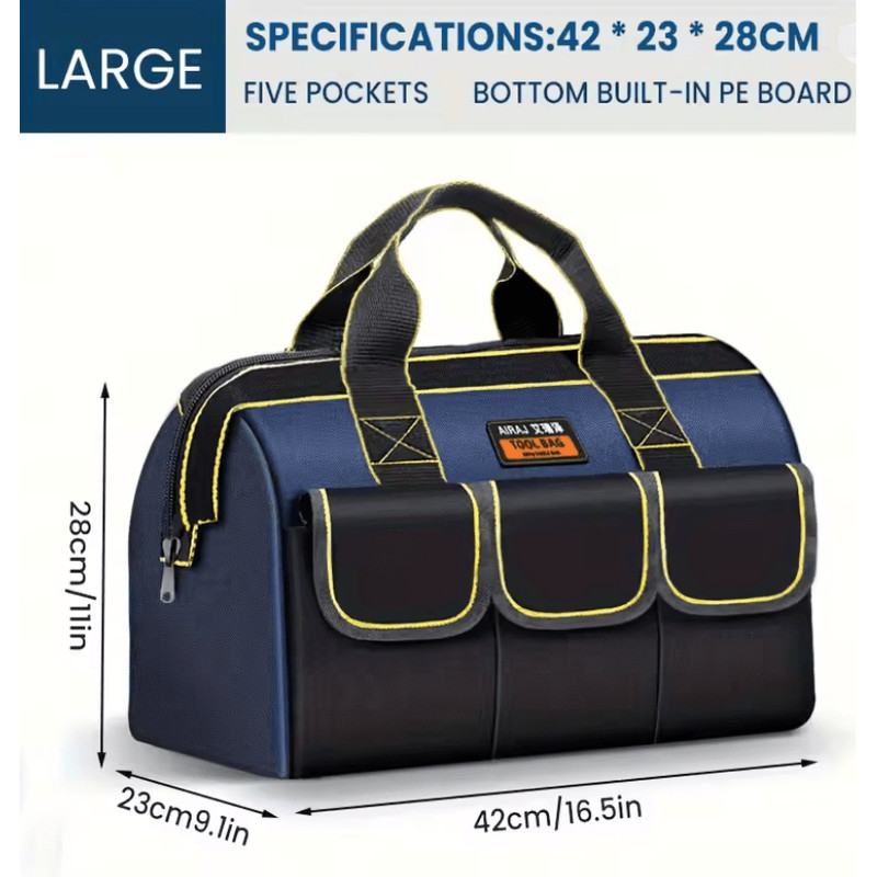 AIRAJ Heavy Duty Electrician Tool Bag Waterproof Oxford Cloth Organizer 4