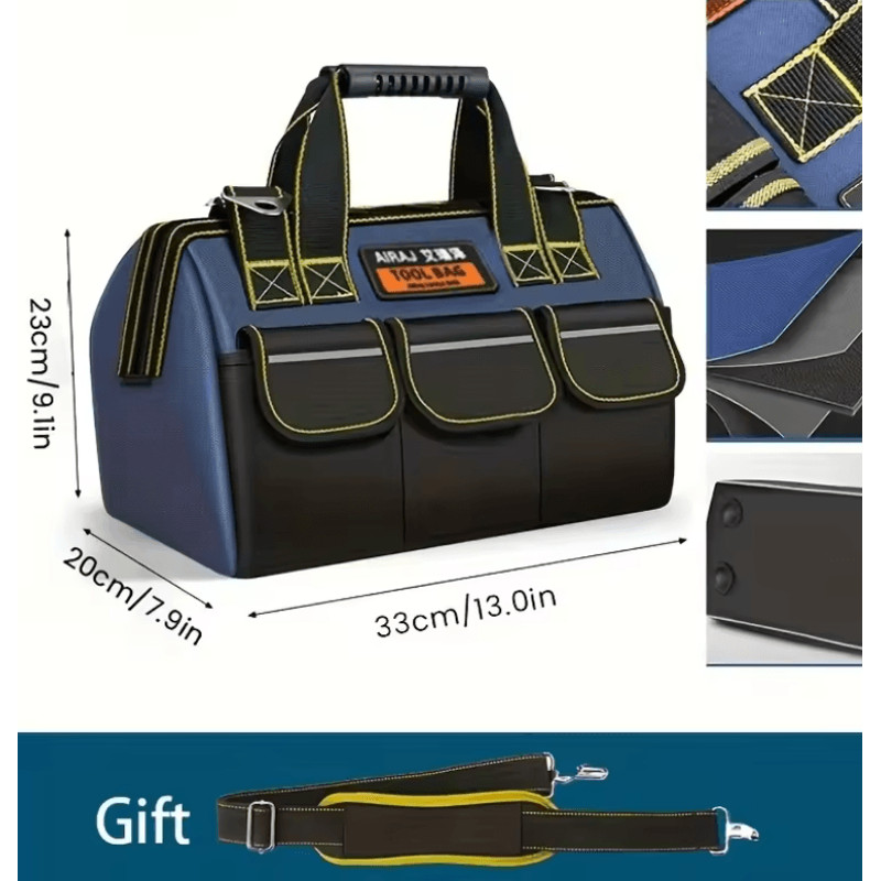 AIRAJ Heavy Duty Electrician Tool Bag Waterproof Oxford Cloth Organizer 5