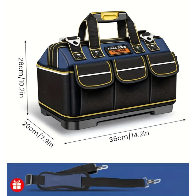 AIRAJ Heavy Duty Electrician Tool Bag Waterproof Oxford Cloth Organizer 7