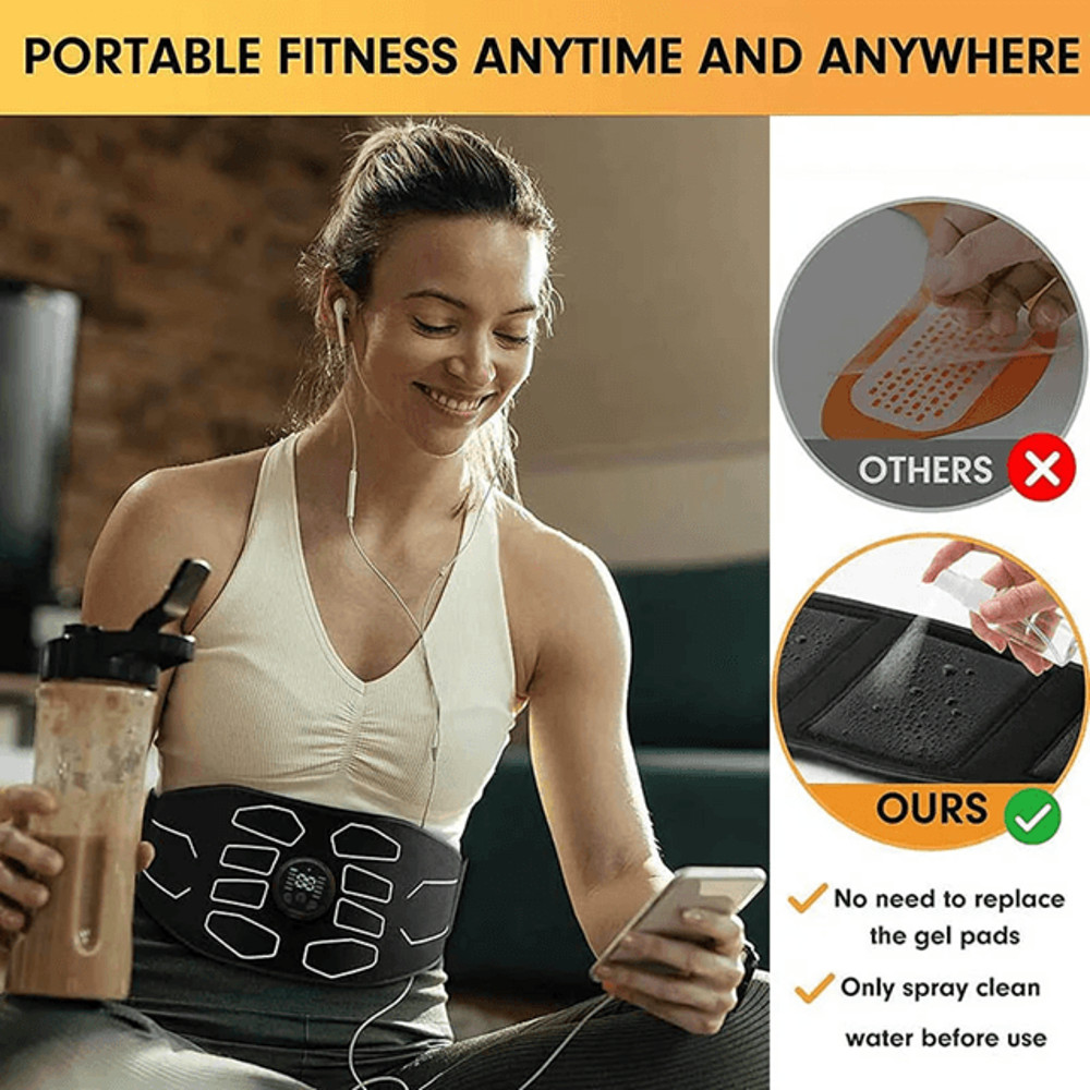 EMS Waist Trainer Belt With Abdominal Muscle Stimulation And Fat Burning Support 3