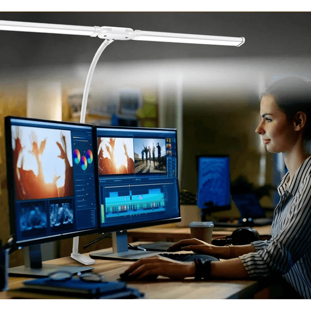 Dimmable Clip On LED Desk Lamp With Flexible Arm For Reading Office And Computer Use 8