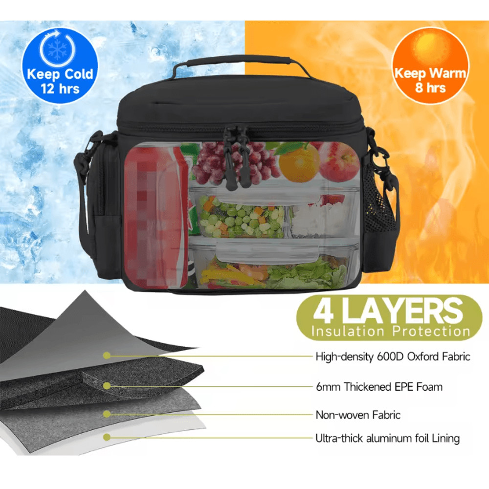 Heavy Duty Tactical Lunch Bag With Insulated Leakproof Lining For Outdoor Work And Camping 3