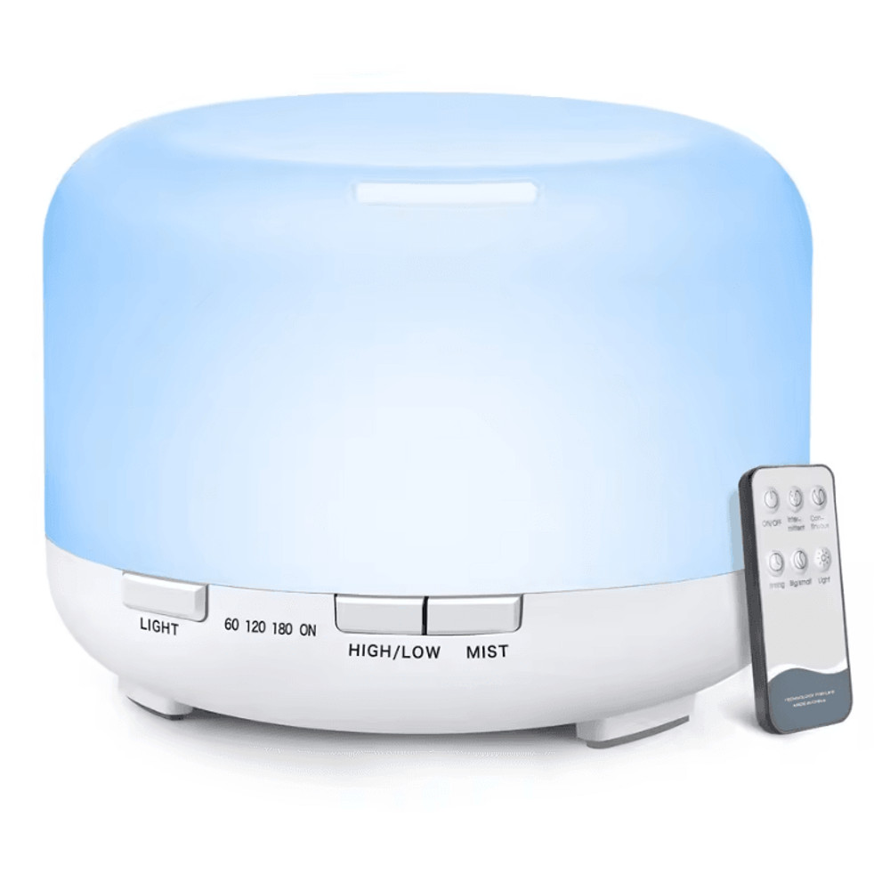 500ml Ultrasonic Essential Oil Diffuser With Remote Control And LED Light For Home Or Office 0