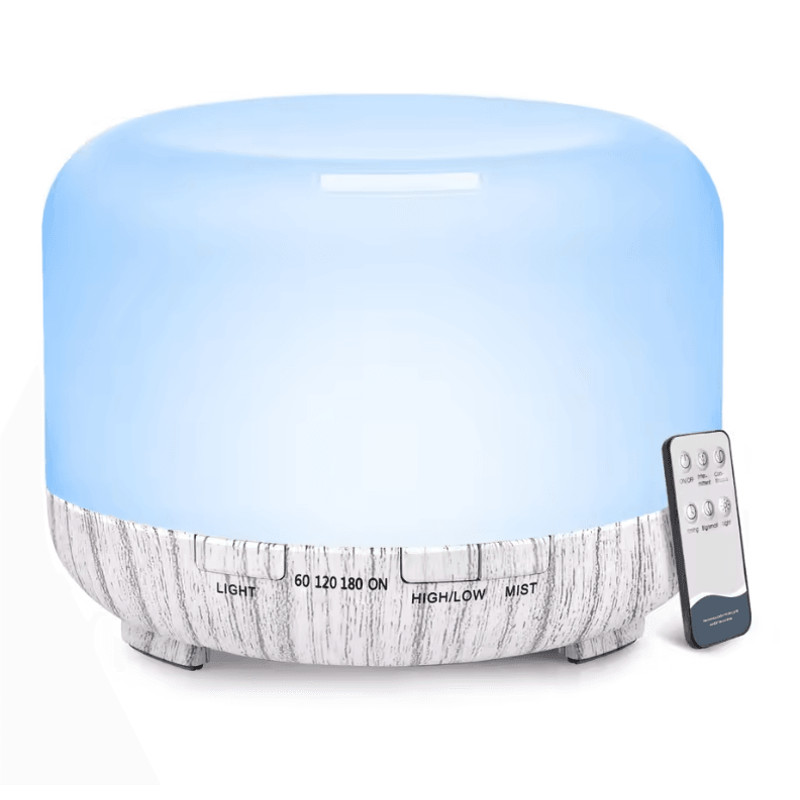 500ml Ultrasonic Essential Oil Diffuser With Remote Control And LED Light For Home Or Office 1