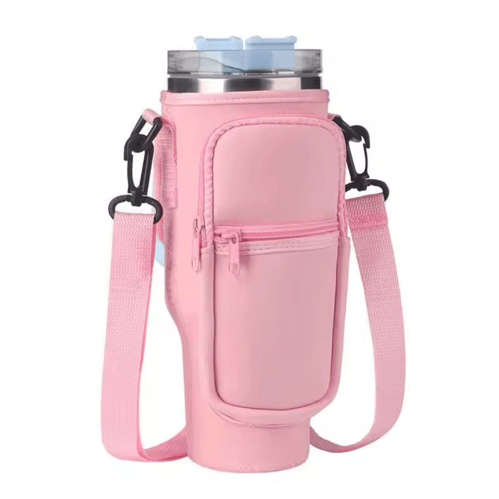 Water Bottle Carrier Bag With Adjustable Strap And Pocket For Stanley 40oz Tumbler 7