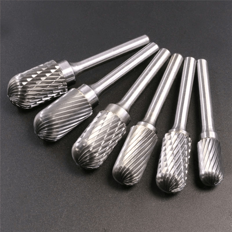 Tungsten Carbide Rotary File With Ball Nose Tip 6mm Single Cut Milling Burr For Metal Carving 1
