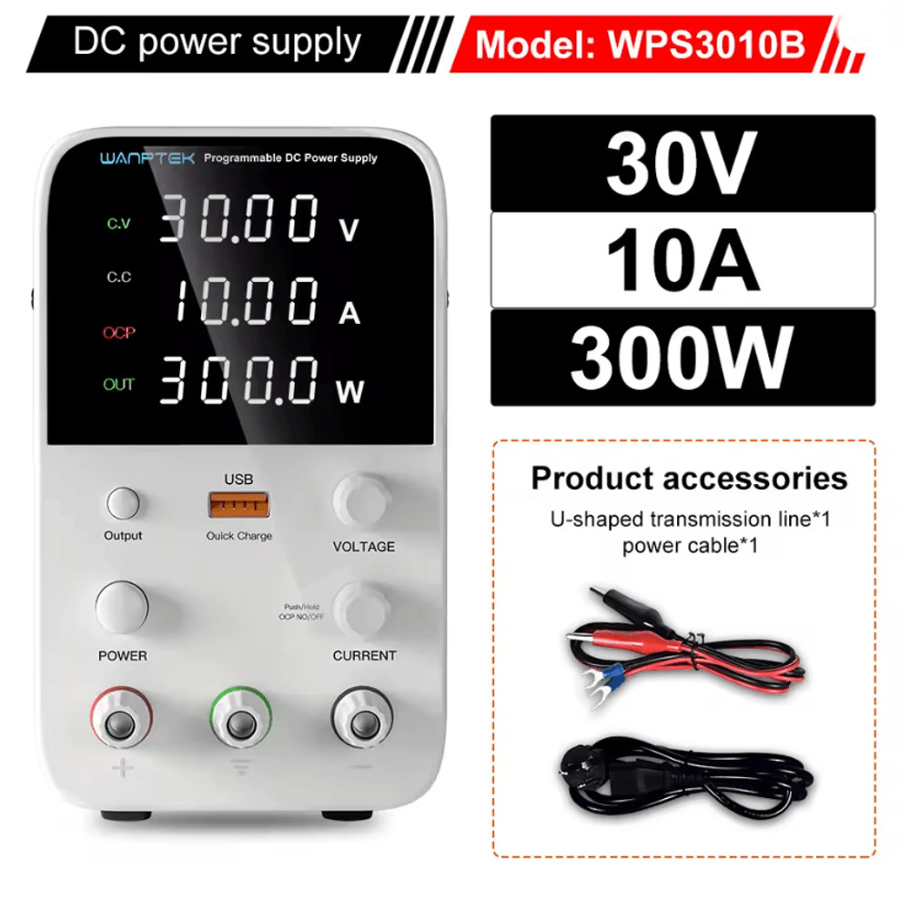 Programmable DC Power Supply 30V 10A Wanptek WPS3010H Adjustable Bench Unit 10